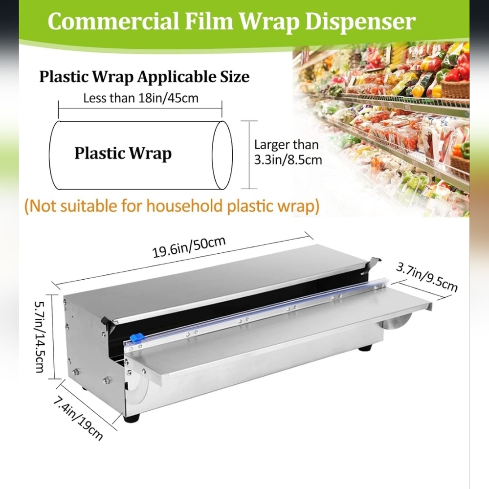 Commercial Film Wrap Dispenser 18 Inch